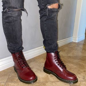 Maroon doc marten boots- size 9 in mens